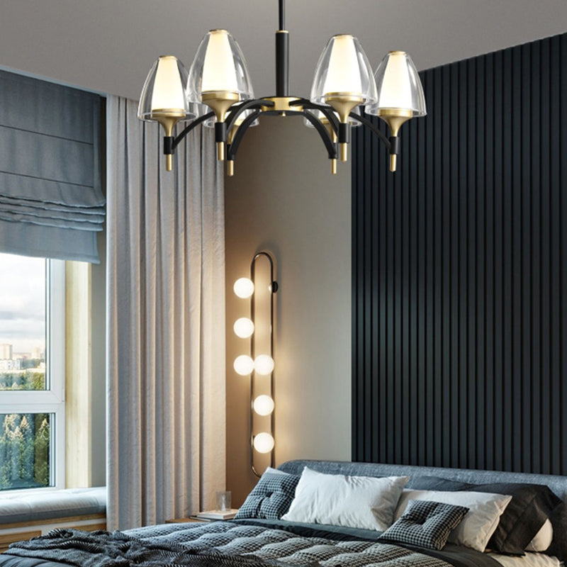 Schwarz Aluminium Anhänger Lichter Minimalismus Decke Anhänger Licht für Wohnzimmer