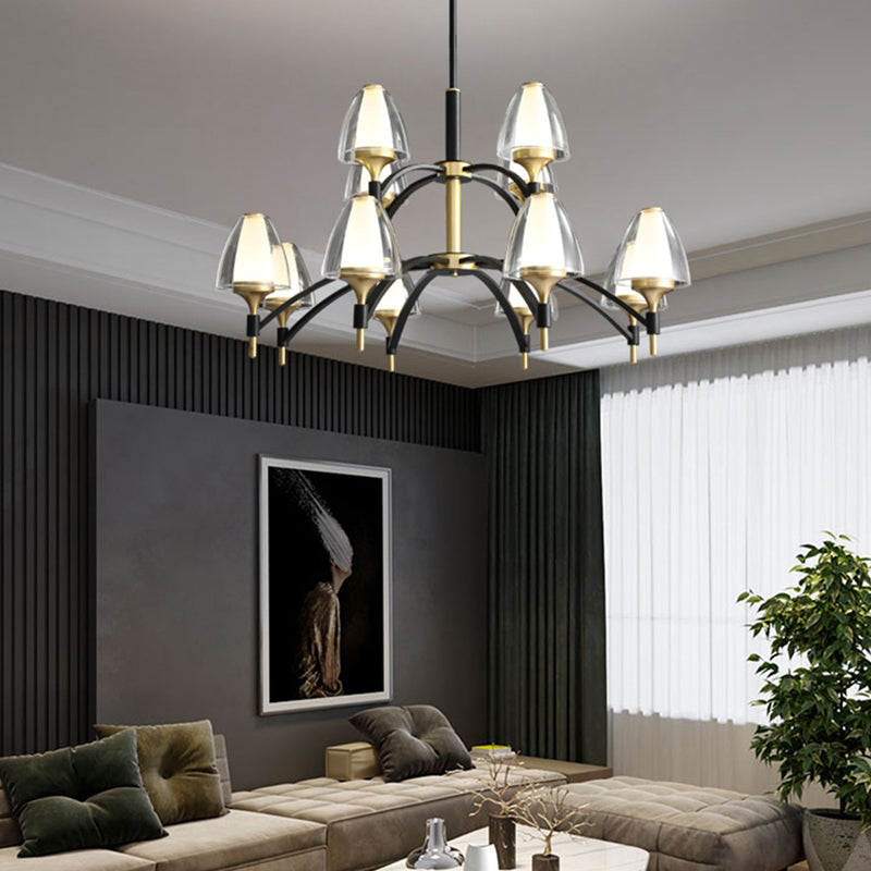 Schwarz Aluminium Anhänger Lichter Minimalismus Decke Anhänger Licht für Wohnzimmer