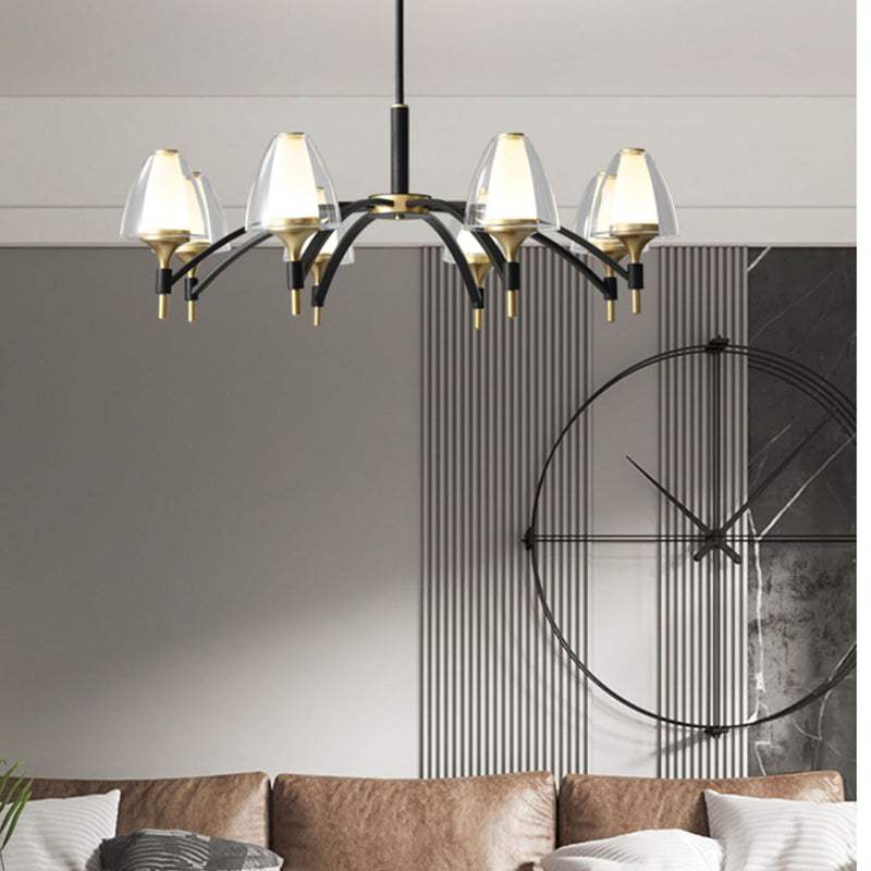 Black Aluminum Pendant Lights Minimalism Ceiling Pendant Light for Living Room