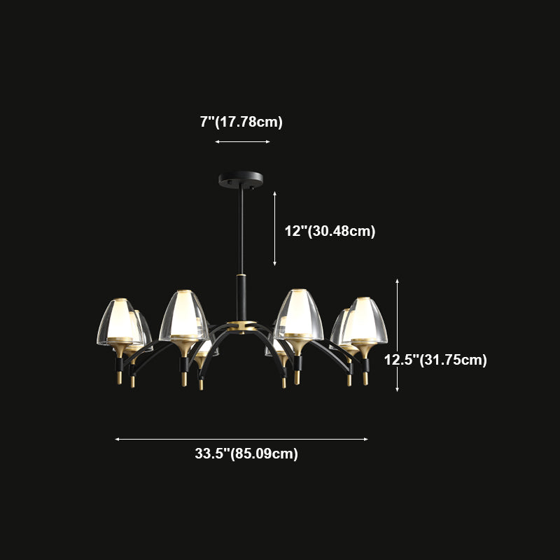 Schwarz Aluminium Anhänger Lichter Minimalismus Decke Anhänger Licht für Wohnzimmer
