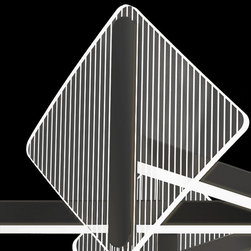 Acrylic Black Hanging Pendant Lights Contemporary Hanging Lamps for Living Room