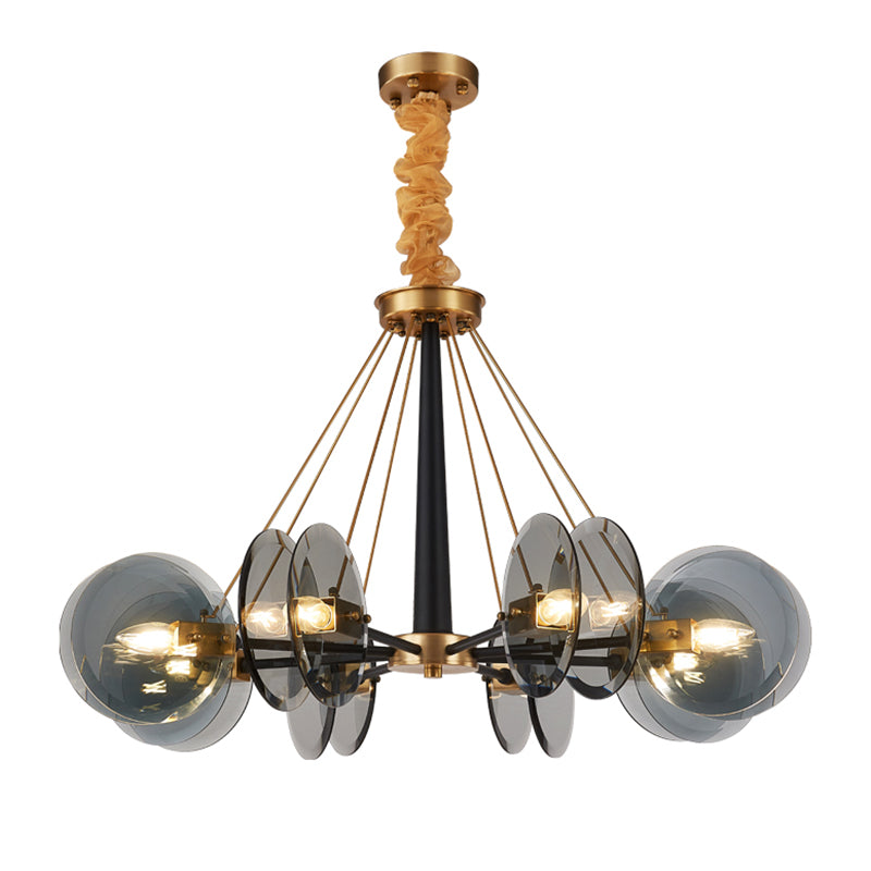 Contemporary Ceiling Hung Fixture Circle Glass Down Lighting Pendant for Living Room