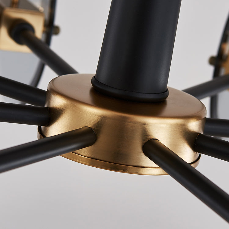 Contemporary Ceiling Hung Fixture Circle Glass Down Lighting Pendant for Living Room