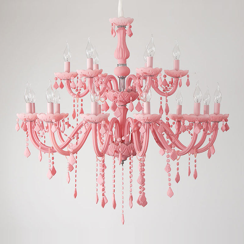 Multi -Leuchtkerze -Hängeanhänger moderne Glashängung Licht für Wohnzimmer