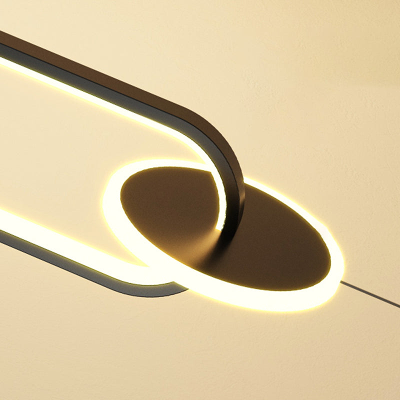 Luminaire pendentif linéaire noir