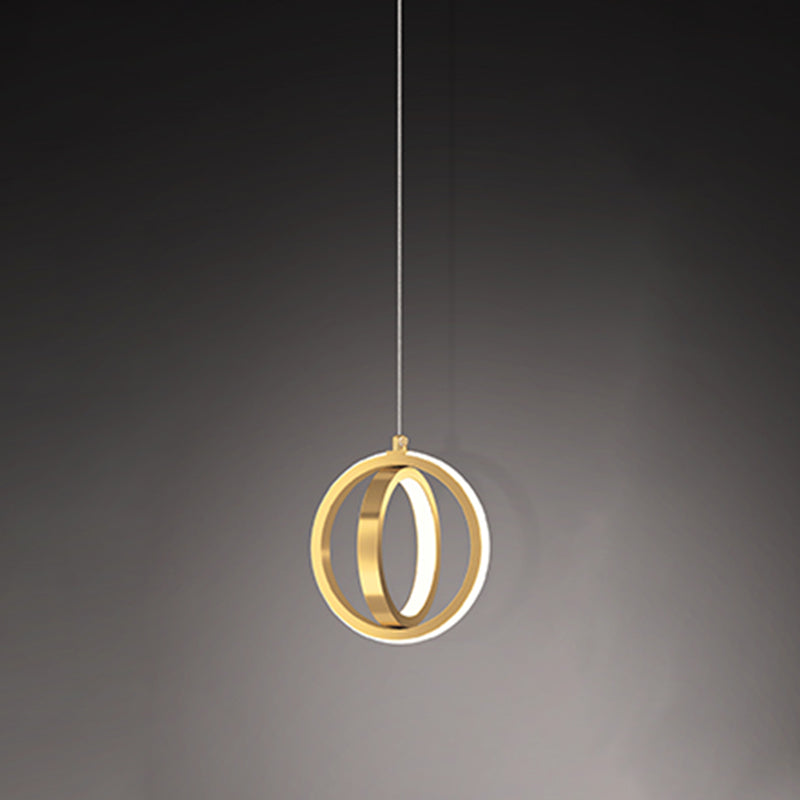 Pendre contemporain Light 2-Light Plafond plafond Metal pour chambre à coucher