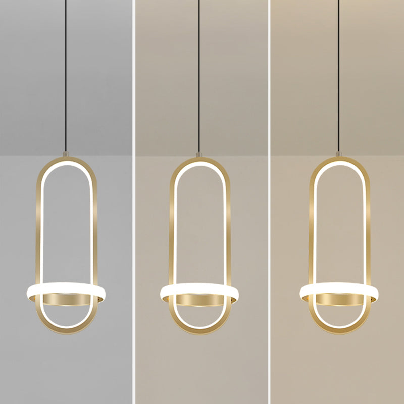 Pendre contemporain Light 2-Light Plafond plafond Metal pour chambre à coucher