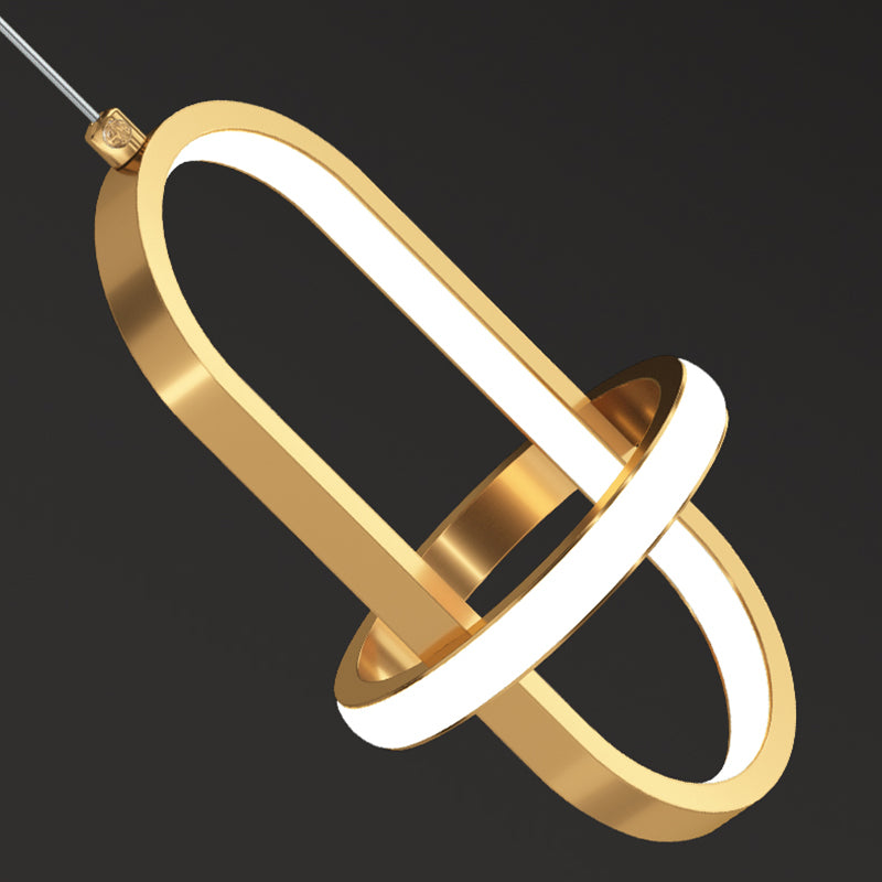 Pendre contemporain Light 2-Light Plafond plafond Metal pour chambre à coucher