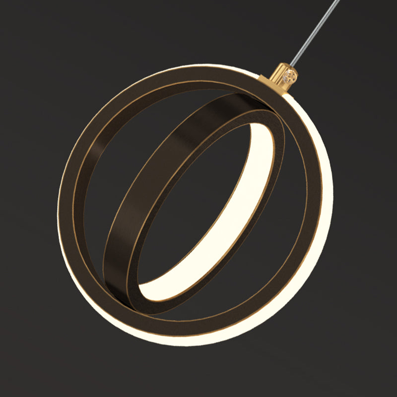 Pendre contemporain Light 2-Light Plafond plafond Metal pour chambre à coucher