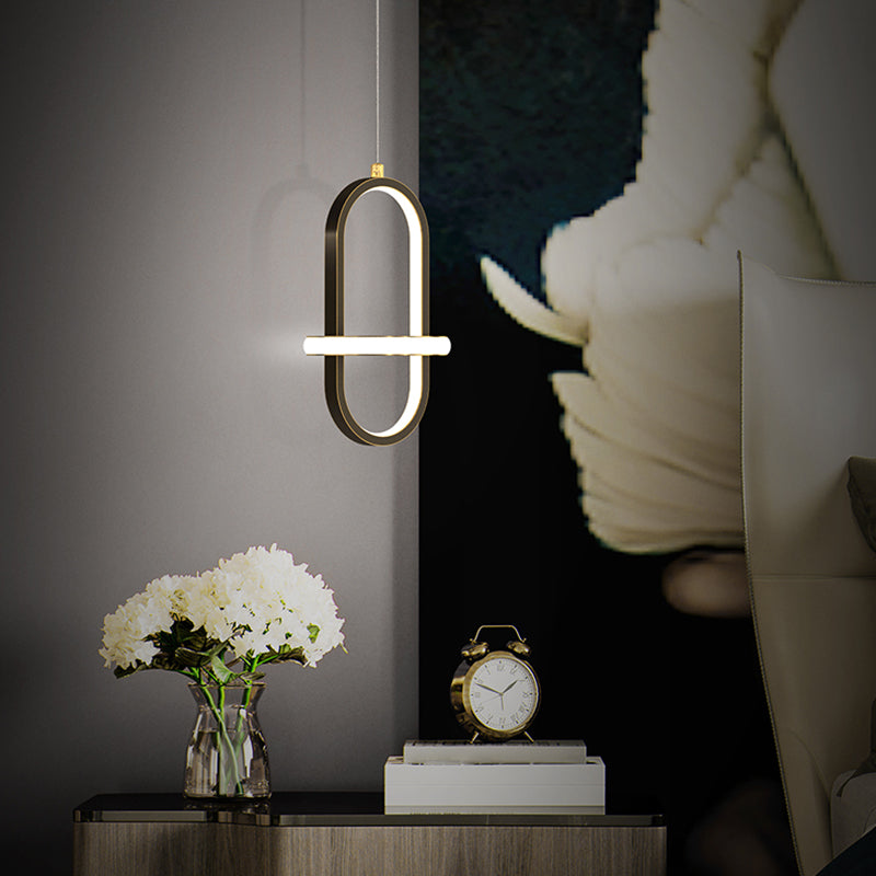 Pendre contemporain Light 2-Light Plafond plafond Metal pour chambre à coucher