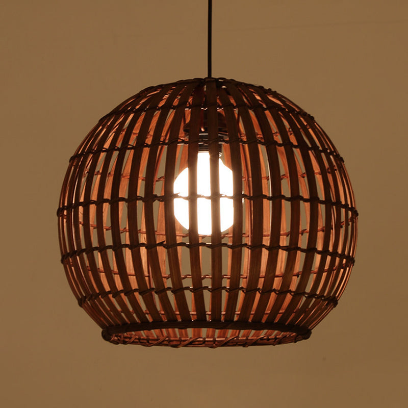 Chinesische Rattan hängende Anhänger leichte 1-Licht-Kuppel Anhänger für Esszimmer