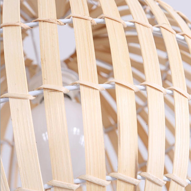 Chinesische Rattan hängende Anhänger leichte 1-Licht-Kuppel Anhänger für Esszimmer