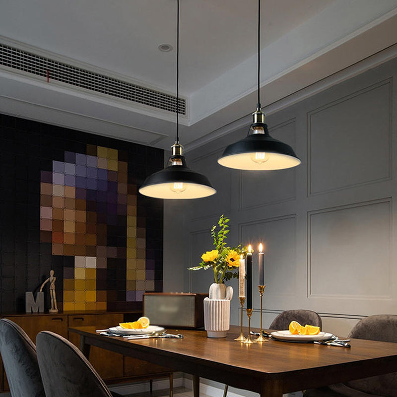 Wrought Iron Hanging Lamp Shop Barn Pendant Ceiling Light with 1 Light