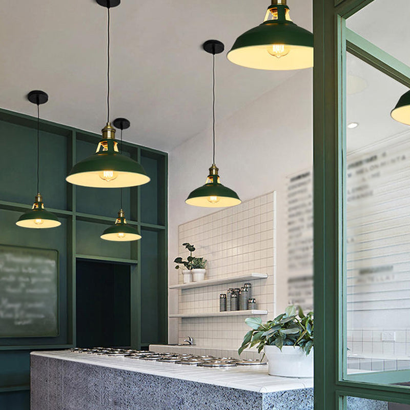 Wrought Iron Hanging Lamp Shop Barn Pendant Ceiling Light with 1 Light