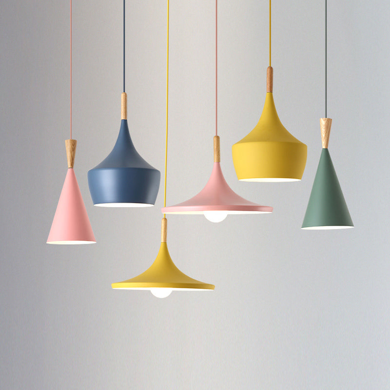 Aluminum 1-Light Pendant Lamp Creative Hanging Fixture for Dining Room