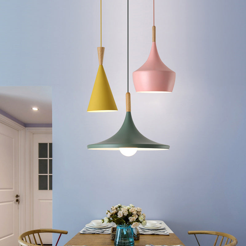 Aluminum 1-Light Pendant Lamp Creative Hanging Fixture for Dining Room