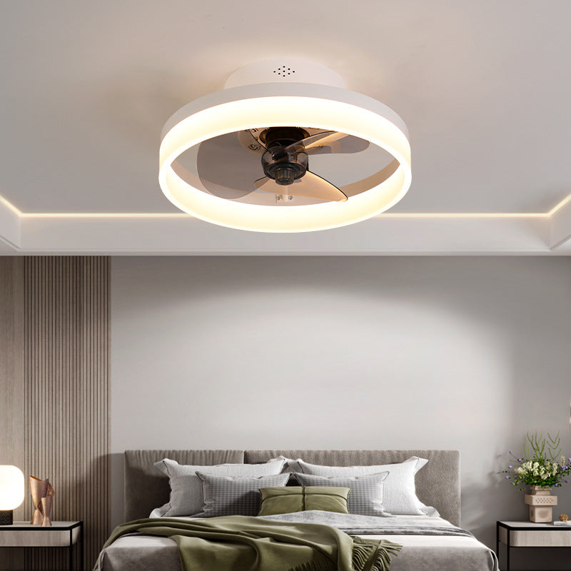 Modern Style Ceiling Fan Lighting Metal 1 Light Ceiling Fan Lamp for Bedroom