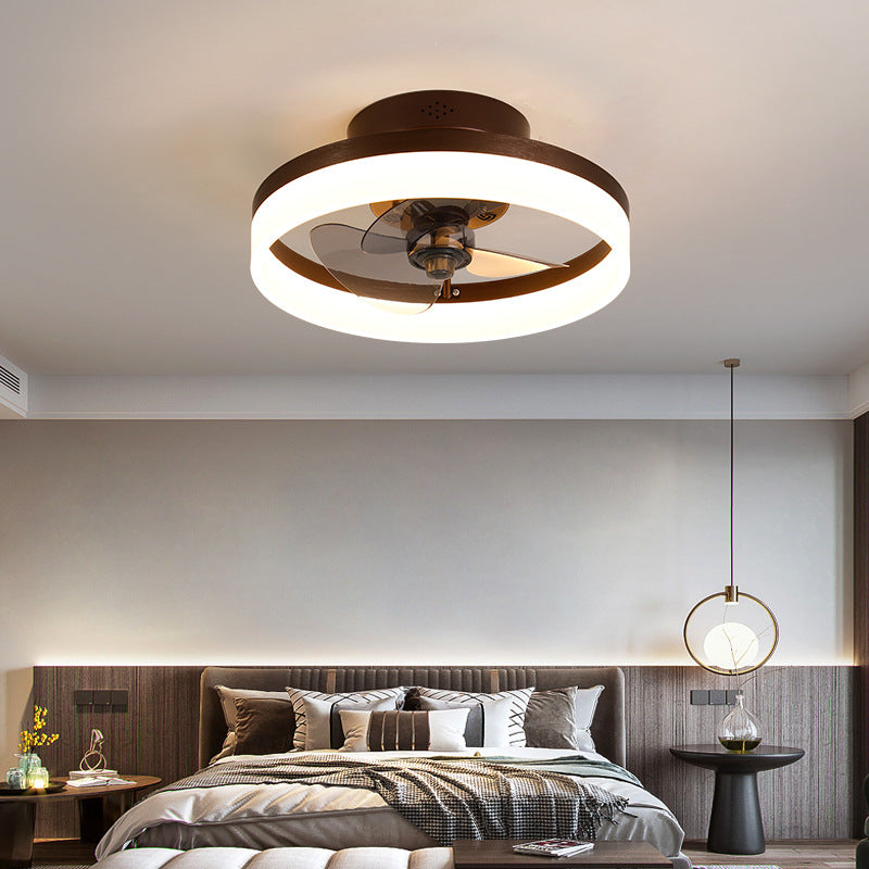 Modern Style Ceiling Fan Lighting Metal 1 Light Ceiling Fan Lamp for Bedroom
