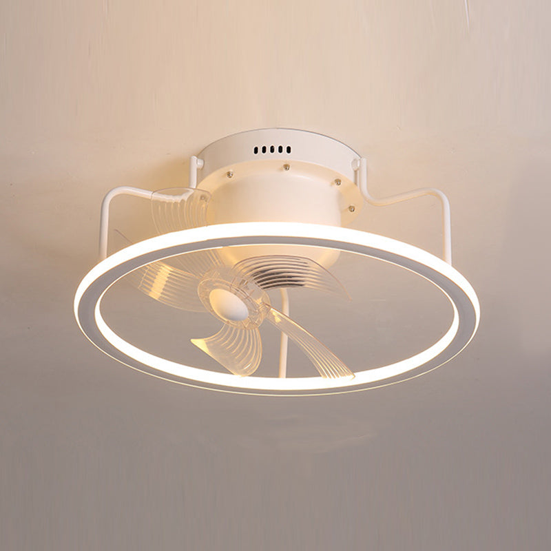 Modern Style Ceiling Fan Lighting Metal 1 Light Ceiling Fan Lamp for Bedroom