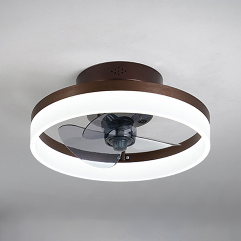 Modern Style Ceiling Fan Lighting Metal 1 Light Ceiling Fan Lamp for Bedroom