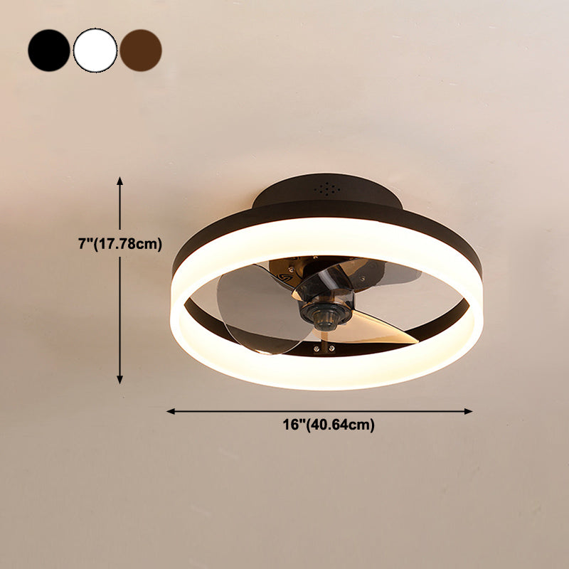 Modern Style Ceiling Fan Lighting Metal 1 Light Ceiling Fan Lamp for Bedroom