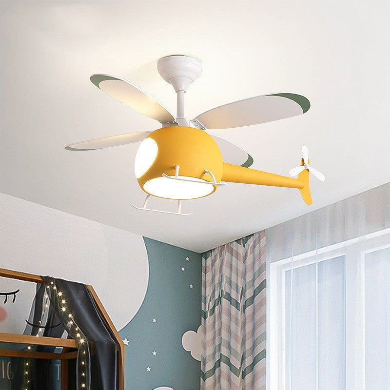 Éclairage de ventilateur de plafond de style pour enfants Metal 4 Plafond léger lampe à fans pour restaurant