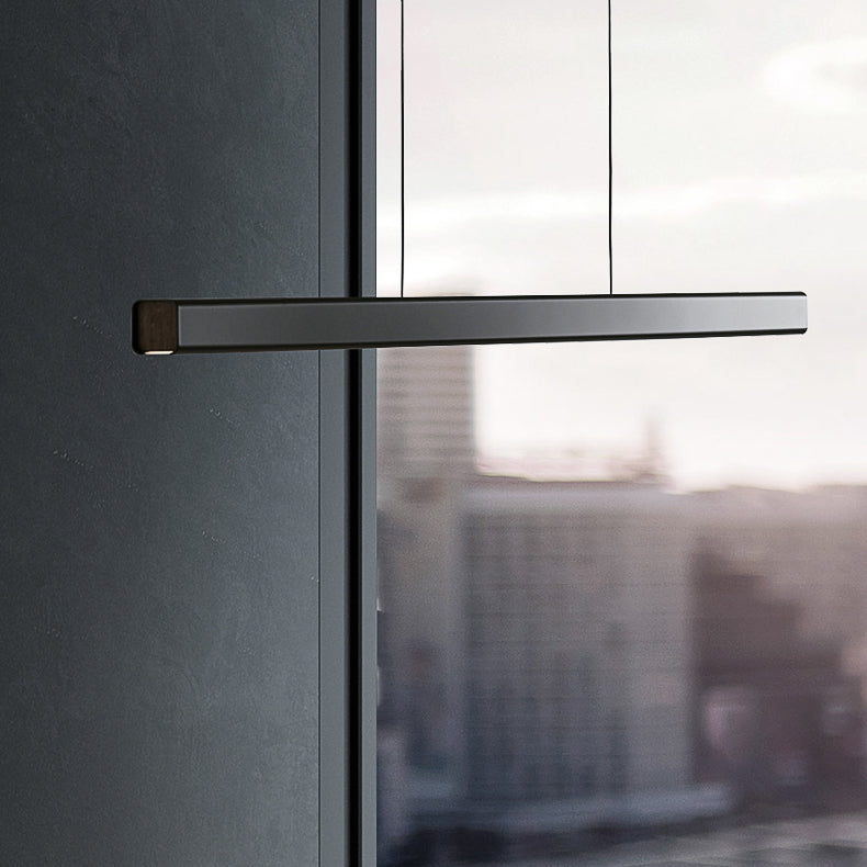 Simple Style Rectangle Island Light Fixture 1-Light Restaurant Hanging Lamp