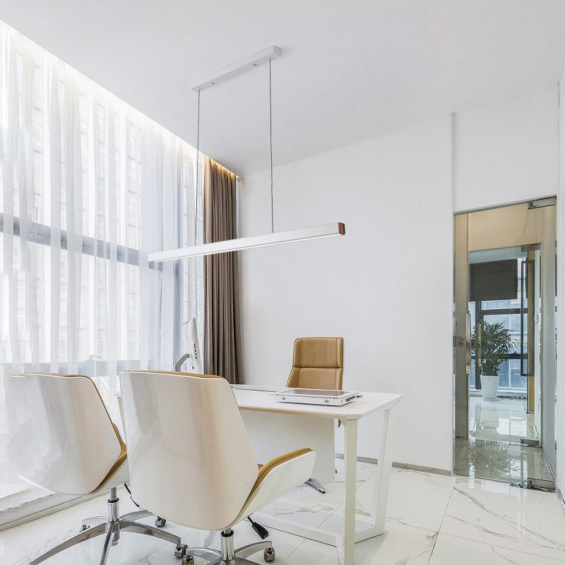 Lámpara de lámpara de la isla rectángulo de estilo simple restaurante de 1 luces