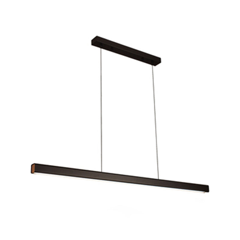 Simple Style Rectangle Island Light Fixture 1-Light Restaurant Hanging Lamp