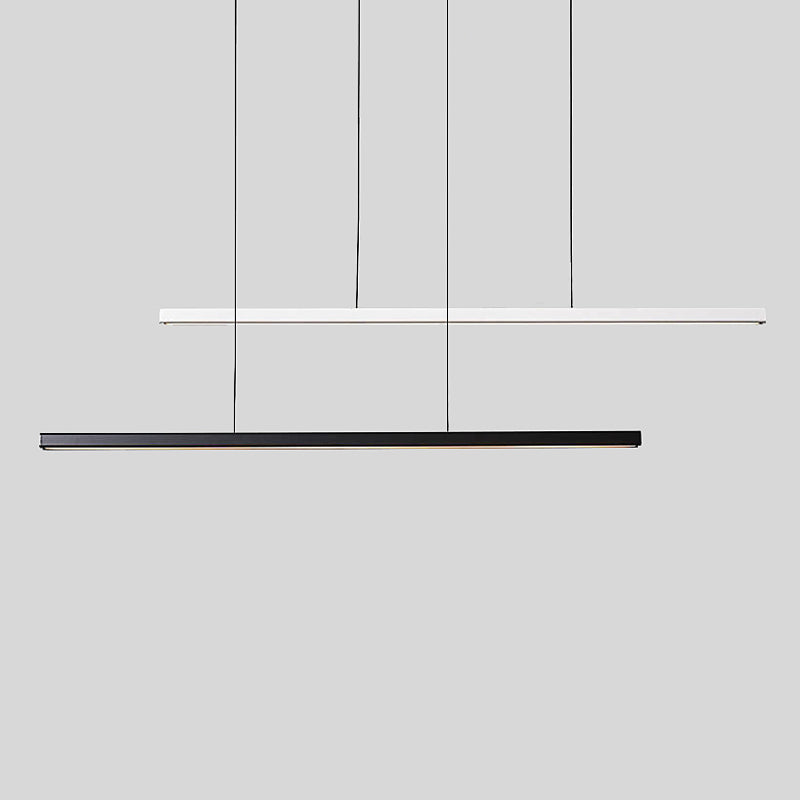 Simple Style Rectangle Island Light Fixture 1-Light Restaurant Hanging Lamp