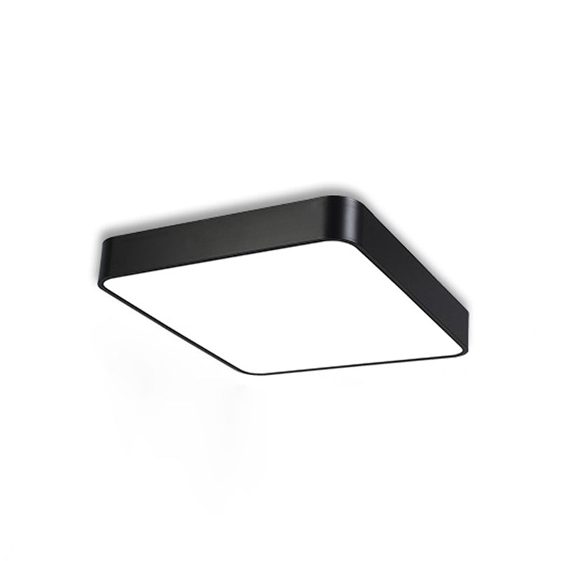 Schwarze, quadratische Deckenleuchte, schlichte LED-Deckenleuchte aus Aluminium