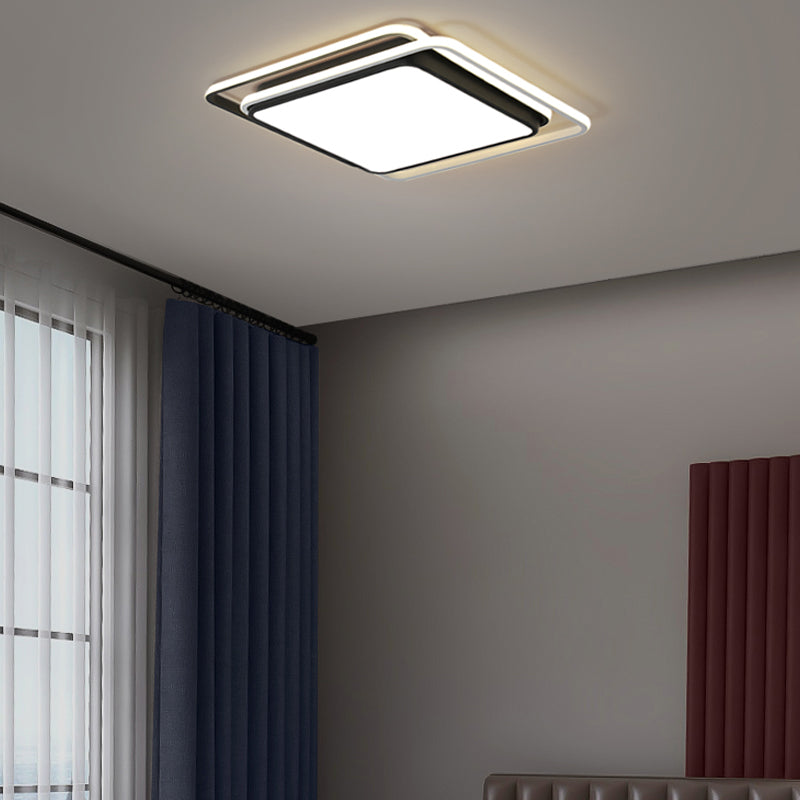 Black Simplicity Flush Mount Ceiling Lighting Fixture LED Ceiling Mounted Light