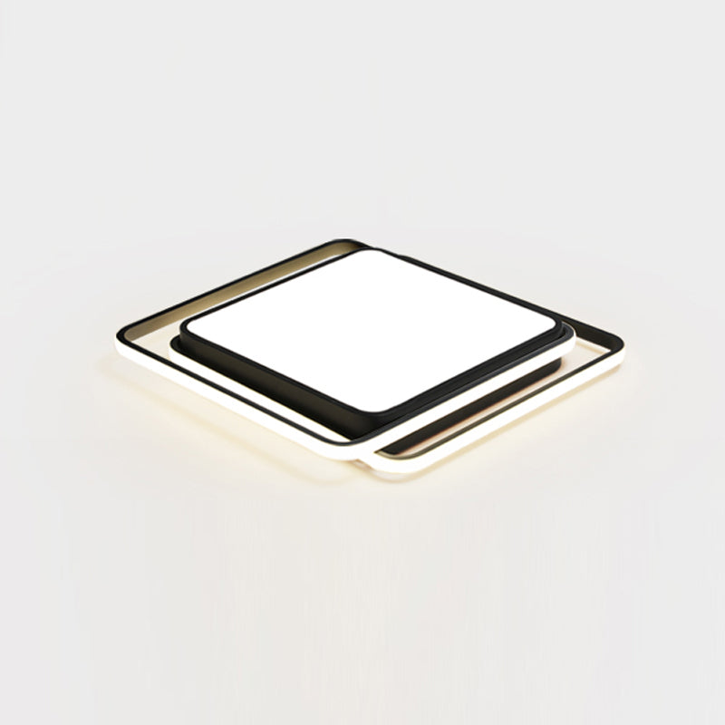 Luminaire de plafond encastré à montage encastré de simplicité noire Lumière montée au plafond de LED