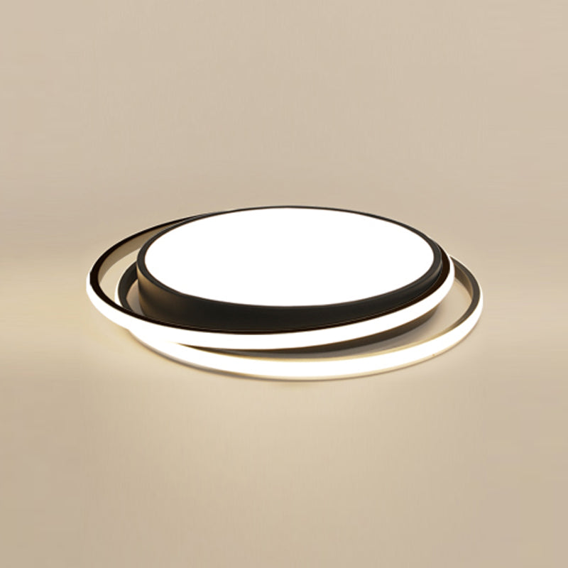 Luminaire de plafond encastré à montage encastré de simplicité noire Lumière montée au plafond de LED