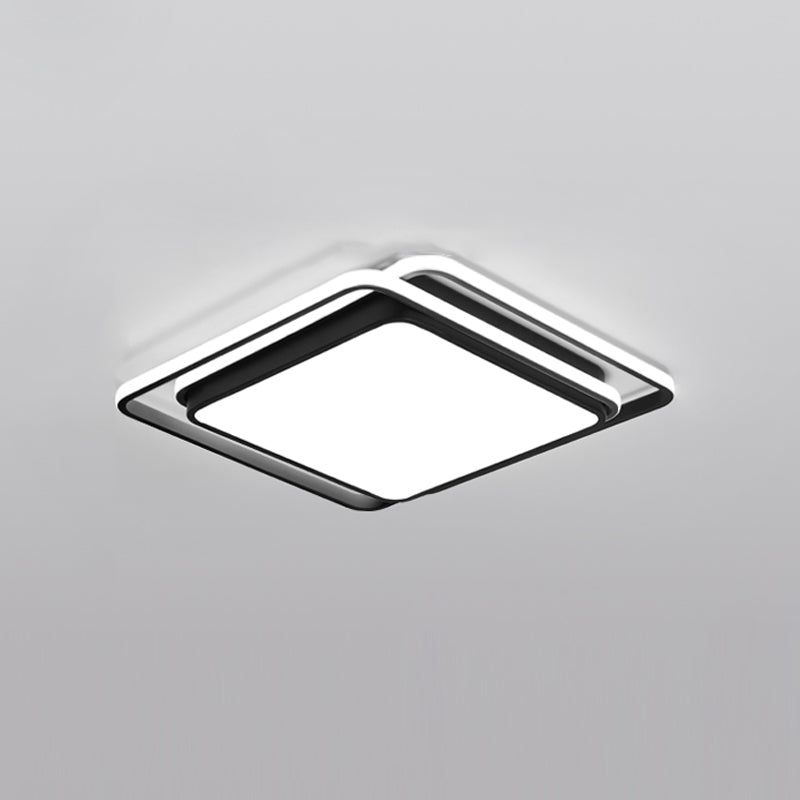 Luminaire de plafond encastré à montage encastré de simplicité noire Lumière montée au plafond de LED