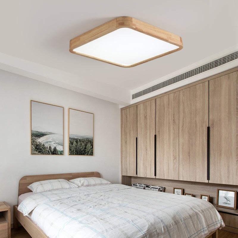 Wooden Ceiling Mounted Light Modern Flush Ceiling Light Fixture for Living Room