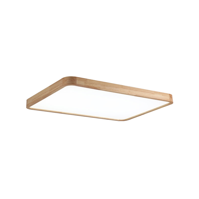 Plafonnier en bois monté sur plafonnier moderne pour salon
