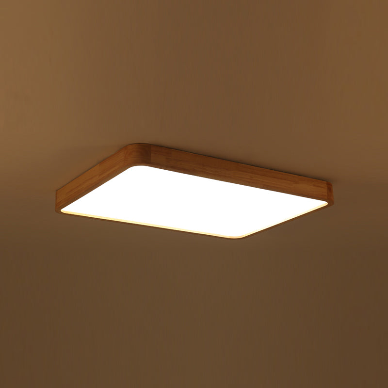 Plafonnier en bois monté sur plafonnier moderne pour salon