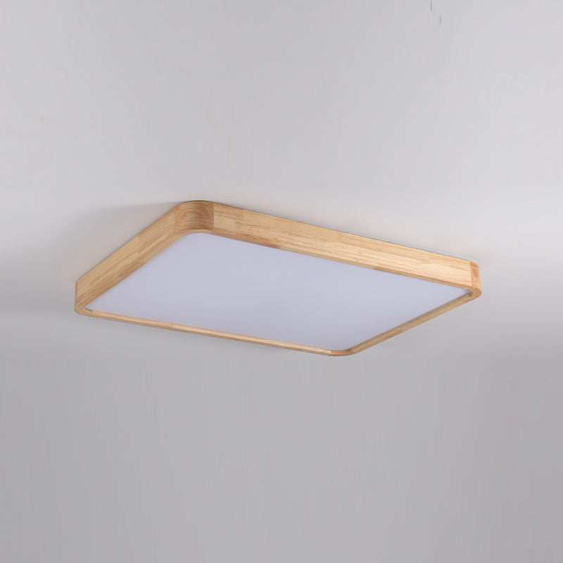 Plafonnier en bois monté sur plafonnier moderne pour salon