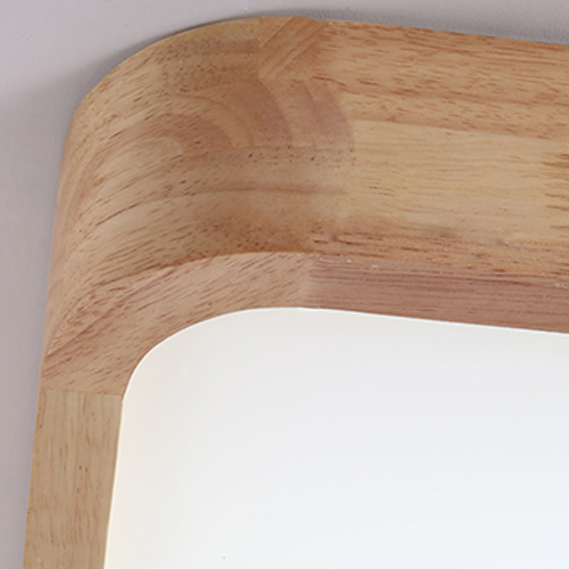 Wooden Ceiling Mounted Light Modern Flush Ceiling Light Fixture for Living Room