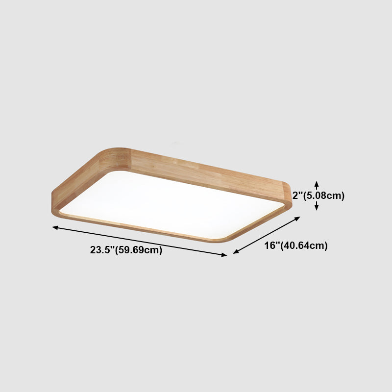 Wooden Ceiling Mounted Light Modern Flush Ceiling Light Fixture for Living Room
