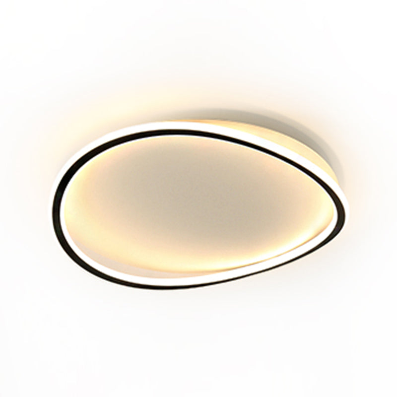 Black Flush Mount Ceiling Lighting Fixture Minimalist LED Metal Flush Mount Lighting