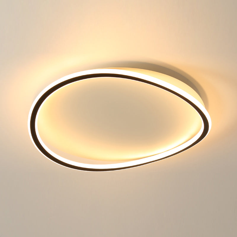 Black Flush Mount Ceiling Lighting Fixture Minimalist LED Metal Flush Mount Lighting