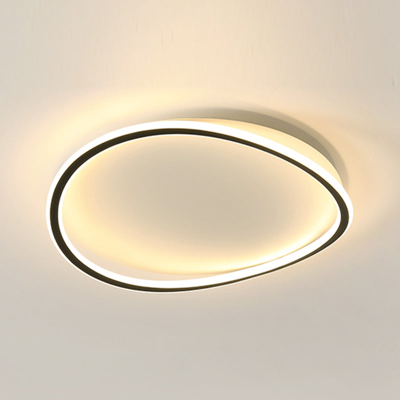 Black Flush Mount Ceiling Lighting Fixture Minimalist LED Metal Flush Mount Lighting