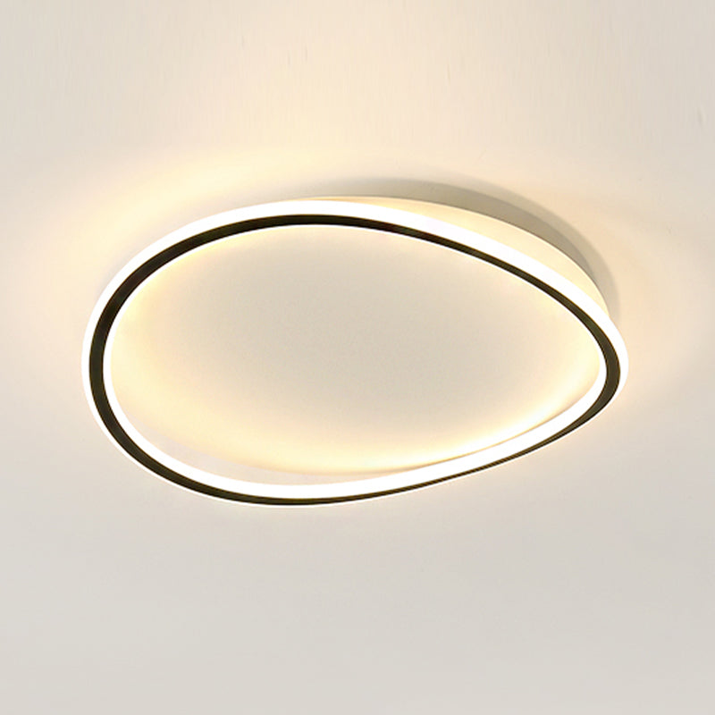 Black Flush Mount Ceiling Lighting Fixture Minimalist LED Metal Flush Mount Lighting