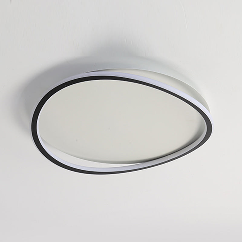 Black Flush Mount Ceiling Lighting Fixture Minimalist LED Metal Flush Mount Lighting