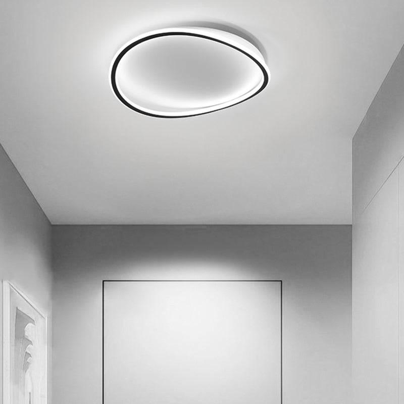 Black Flush Mount Ceiling Lighting Fixture Minimalist LED Metal Flush Mount Lighting