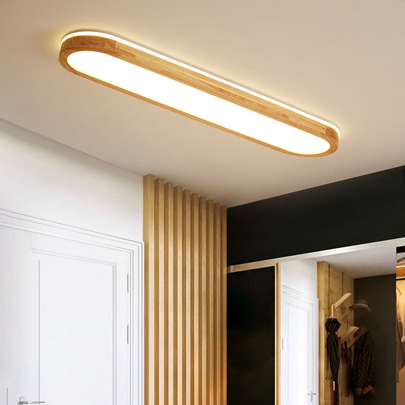 Luminaires de plafond encastrés modernes en bois, luminaires montés au plafond pour le salon