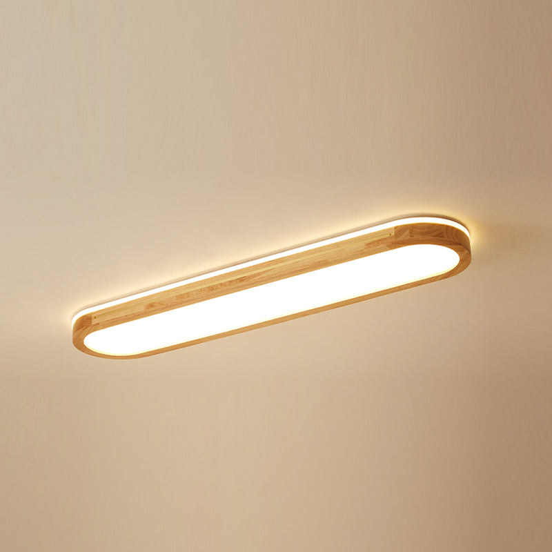 Luminaires de plafond encastrés modernes en bois, luminaires montés au plafond pour le salon