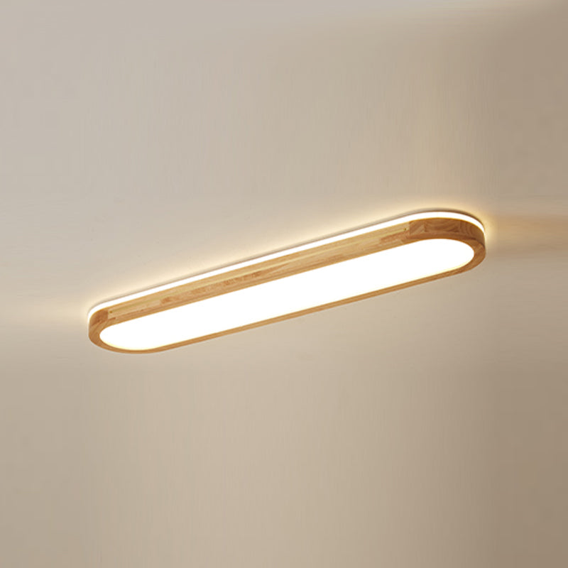 Luminaires de plafond encastrés modernes en bois, luminaires montés au plafond pour le salon